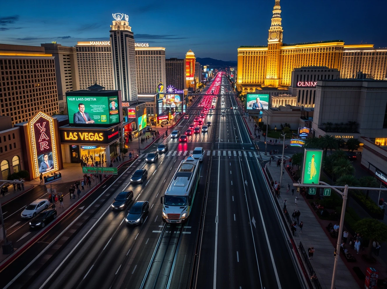 Las Vegas Strip transportation system reducing traffic congestion with free service
