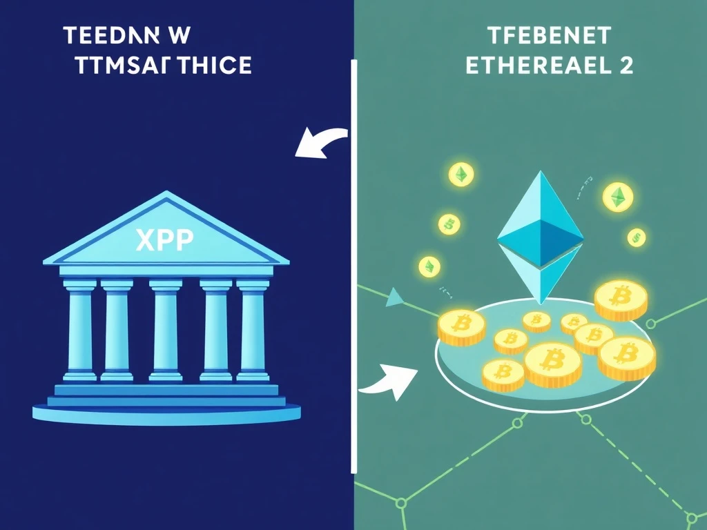 Strategic comparison showing Layer 2 meme tokens outperforming traditional XRP investments in blockchain innovation