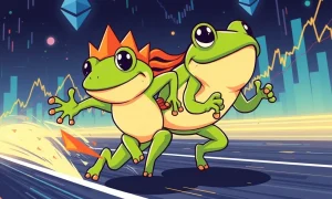 Layer Brett cryptocurrency outperforming PEPE in 2025 meme coin market with Ethereum blockchain technology
