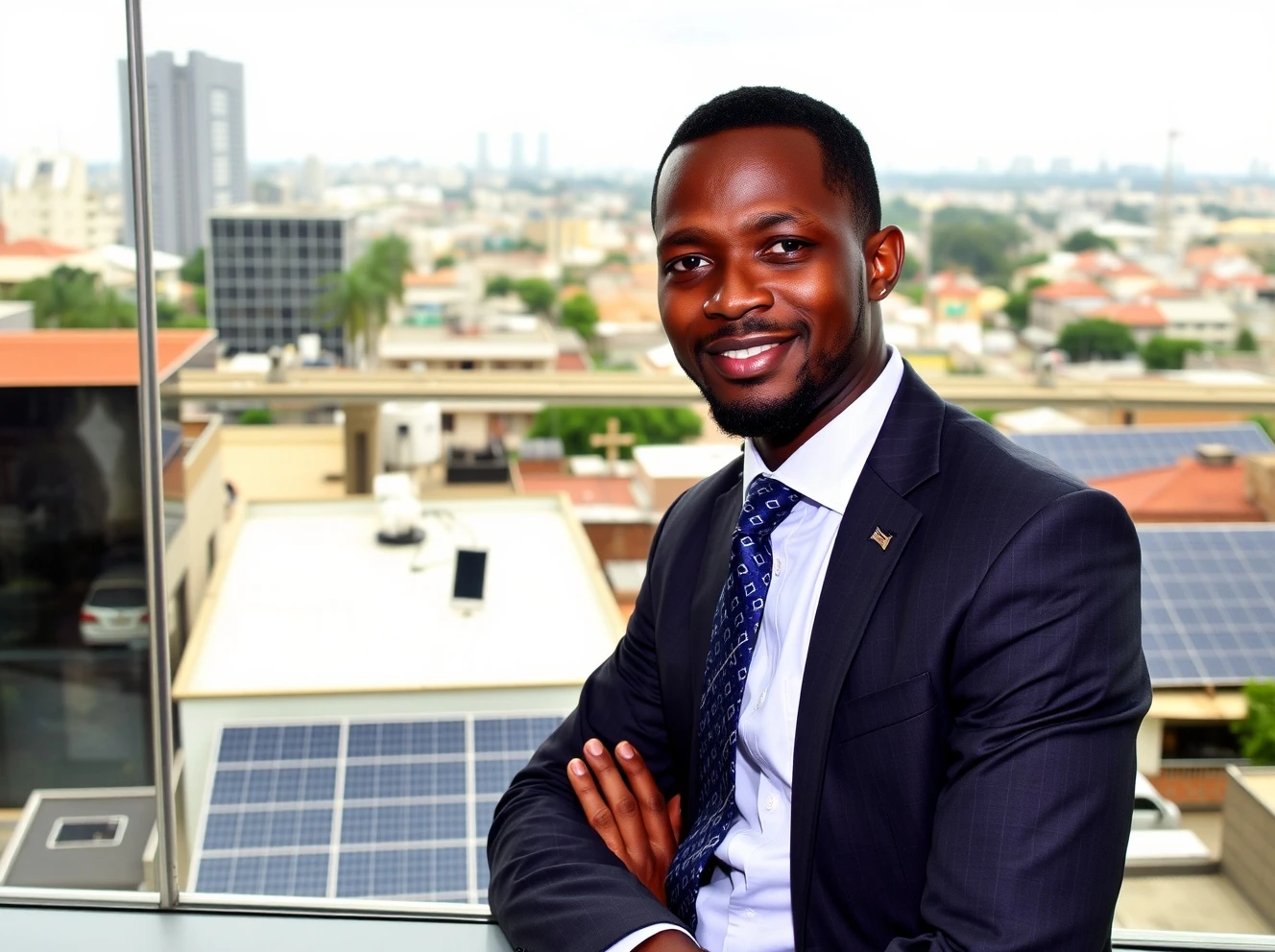 Leslie Nelson demonstrating African energy leadership by connecting global investment with local power solutions