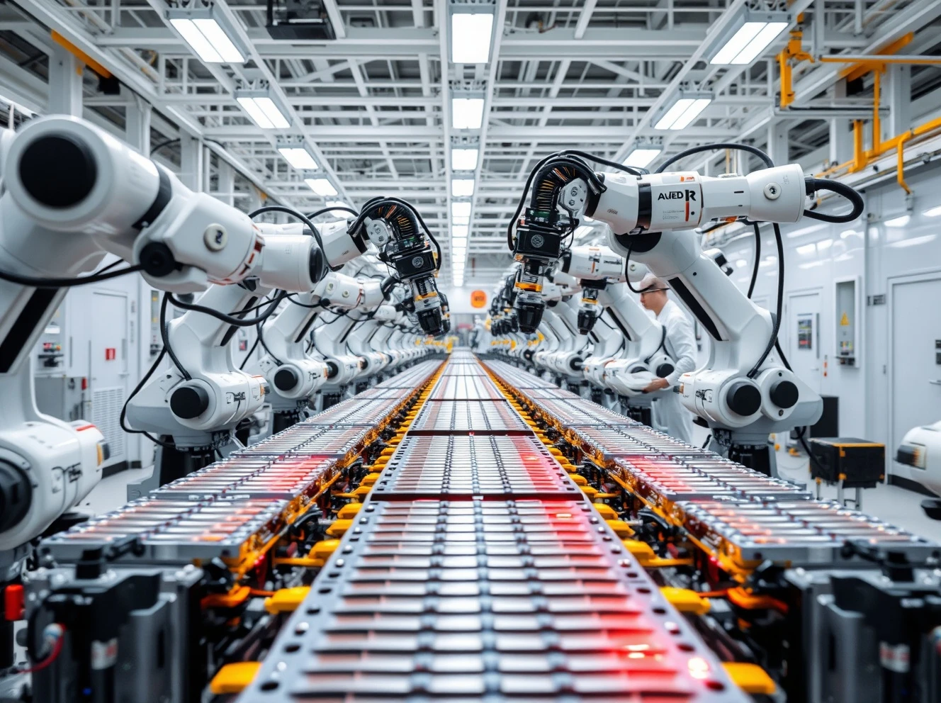 Advanced EV battery technology production line showcasing innovative manufacturing processes for electric vehicles
