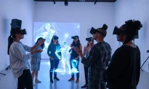 Artists collaborating with emerging technology at Lincoln Center's innovative Collider Fellowship program