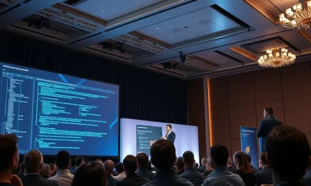 Lovable CEO discussing vibe-coding platform success at tech conference