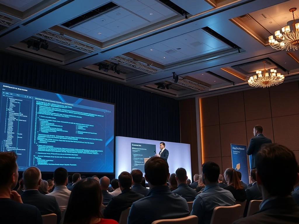 Lovable CEO discussing vibe-coding platform success at tech conference