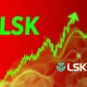 LSK cryptocurrency dramatic price surge chart showing extreme volatility patterns