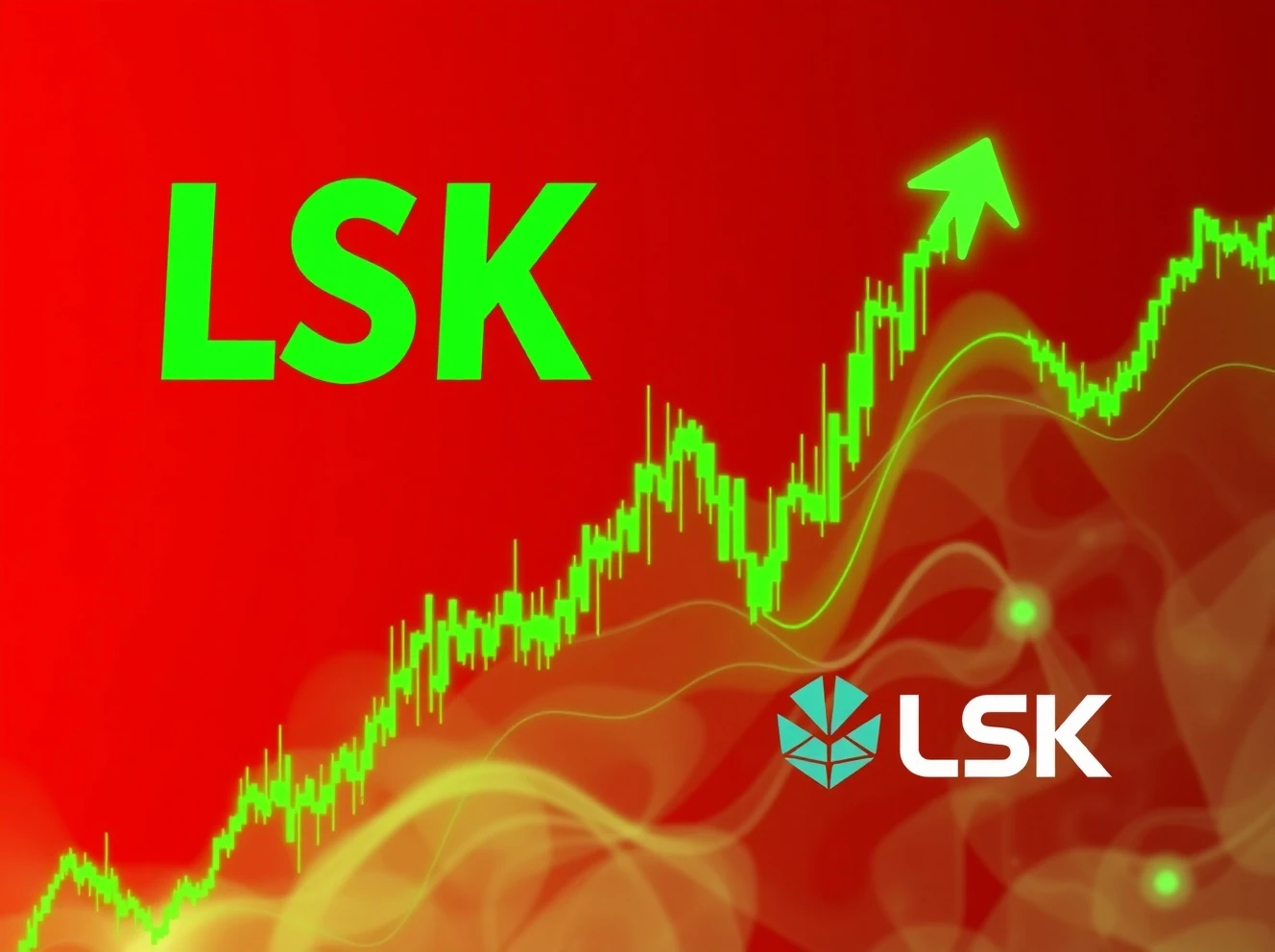 LSK cryptocurrency dramatic price surge chart showing extreme volatility patterns