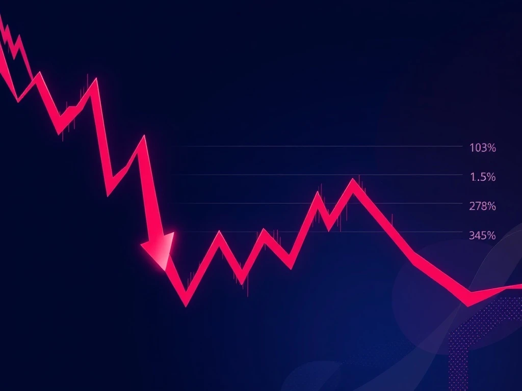 LUNA cryptocurrency price chart showing dramatic 20% drop amid market volatility