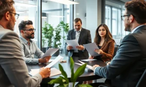 Professional team managing workplace allegation disputes in corporate meeting