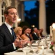 Mark Zuckerberg announcing cryptocurrency initiative at White House dinner with government officials