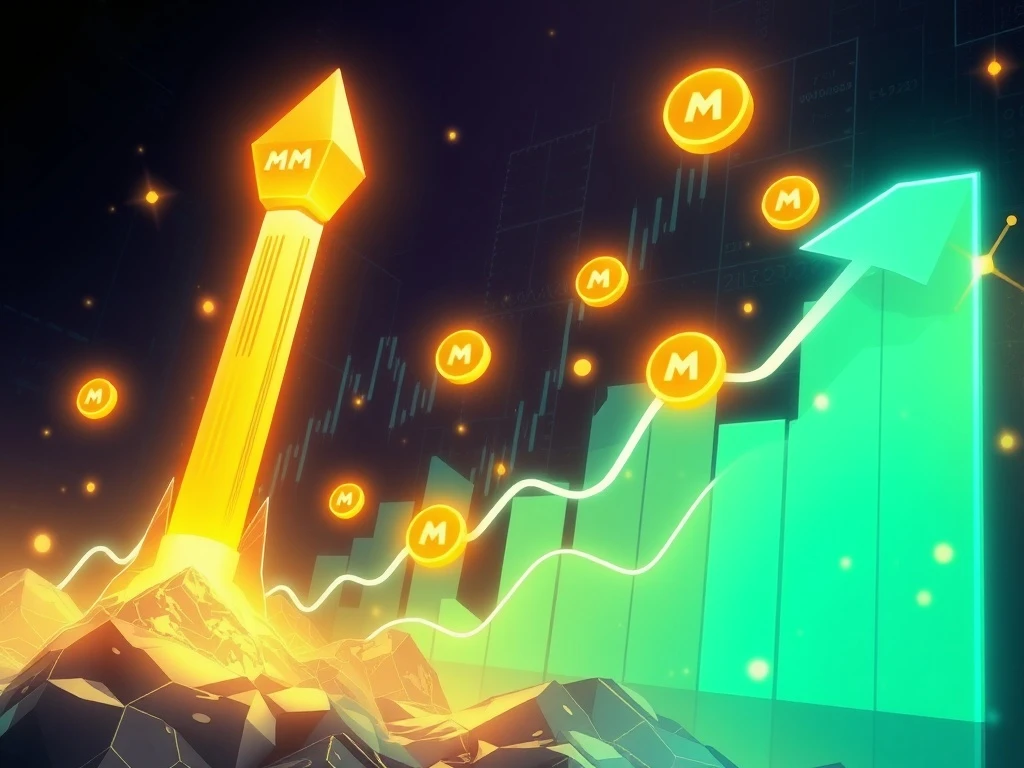 Dramatic MAV price surge shown on cryptocurrency trading chart with massive gains