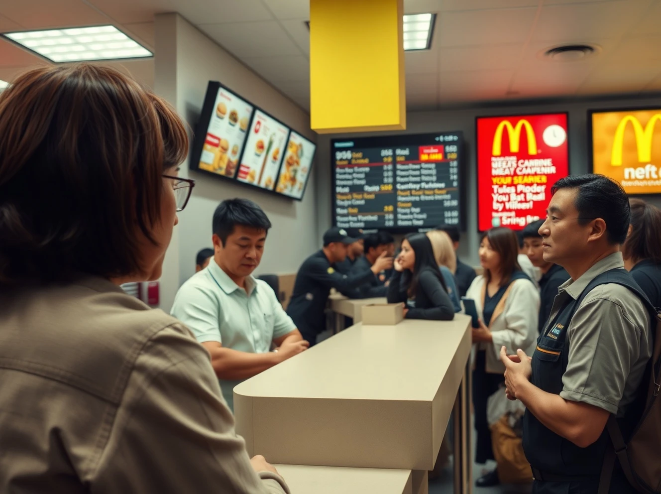 McDonald's customer service failure showing frustrated customers and overwhelmed staff during operational crisis