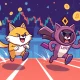 Meme coin rivalry between Dogecoin and LILPEPE showing competitive cryptocurrency race