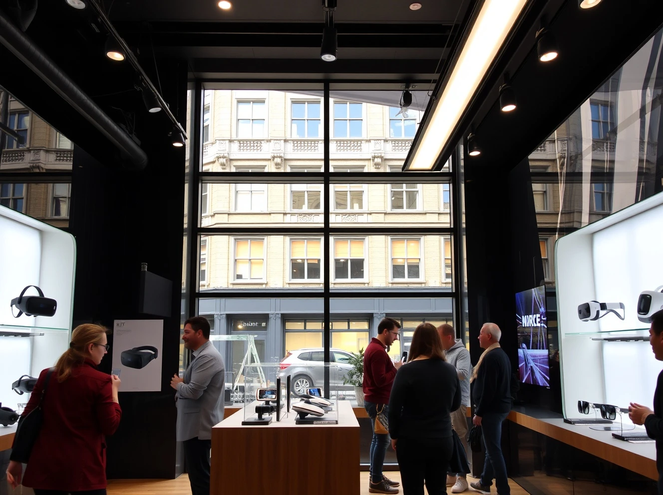 Meta London AI store showcasing cutting-edge VR headsets and smart glasses technology