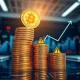 Corporate Bitcoin accumulation strategy showing leveraged investment approach with risk indicators