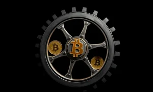 Reverse Bitcoin accumulation flywheel mechanism showing financial strategy challenges