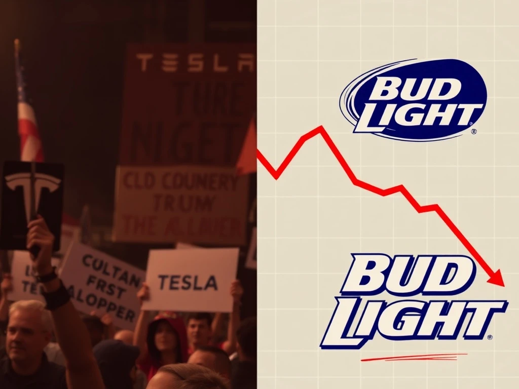 Modern boycotts impacting major corporate brands and consumer markets with protest imagery