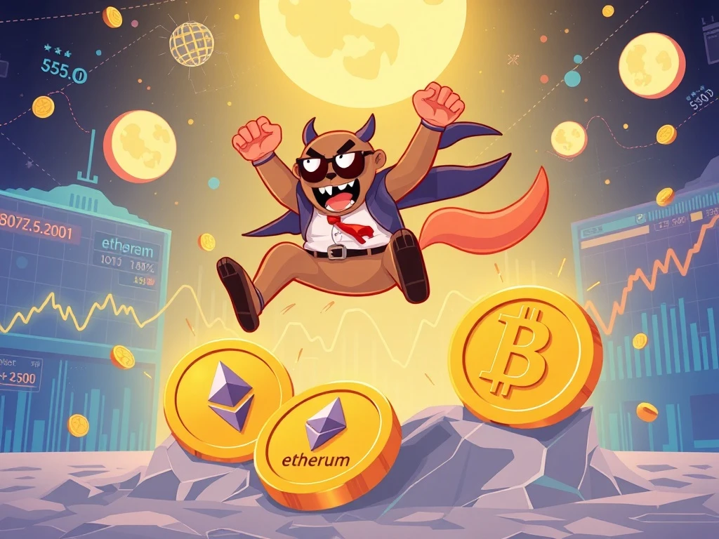 MoonBull cryptocurrency challenging traditional meme coins with Ethereum blockchain technology and high yield staking