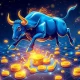 MoonBull cryptocurrency challenging Ethereum with deflationary tokenomics and staking rewards