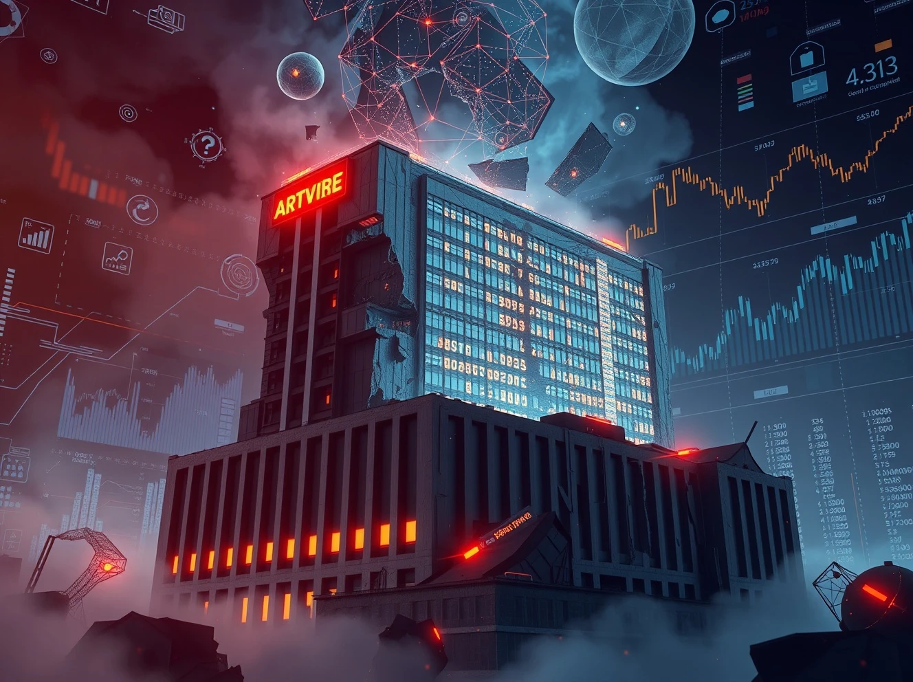 Morgan Stanley AI disruption analysis showing legacy software company threatened by artificial intelligence technology
