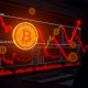 MSTR stock price chart showing sharp decline amid Bitcoin market volatility and derivative pressure