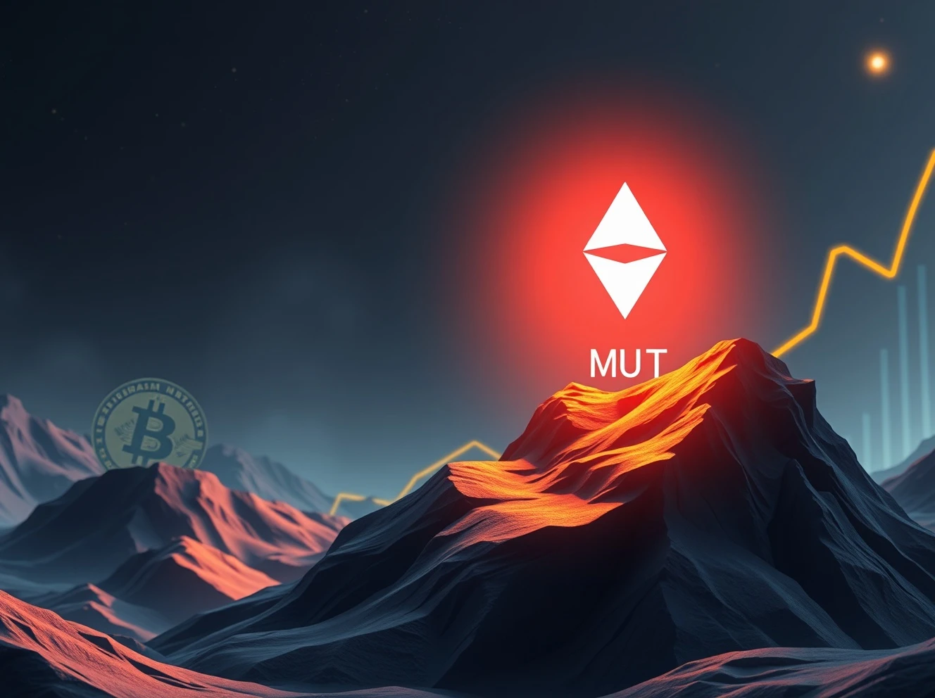 Visualizing Mutuum Finance's rise alongside Bitcoin and Ethereum, highlighting its potential as a top crypto to watch.
