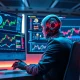 Nansen's AI-powered trading agent analyzing cryptocurrency market data with blockchain visualizations