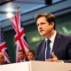 Nick Clegg discussing British optimism and Silicon Valley challenges at business conference