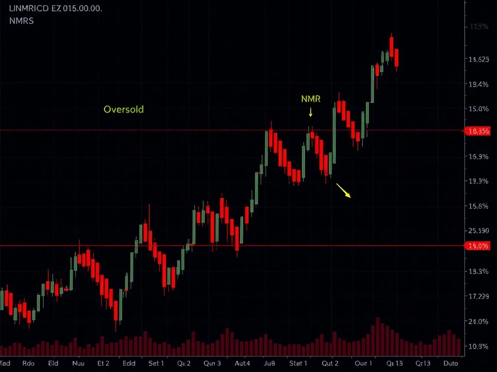 NMR cryptocurrency dramatic price collapse chart showing oversold technical indicators and market reassessment