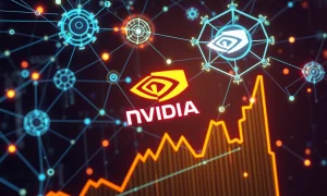 Nvidia-backed AI stock performance showing dramatic market movement and technological innovation