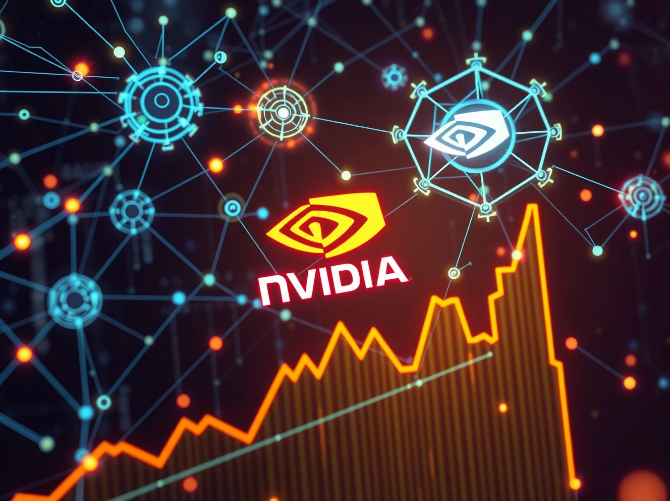 Nvidia-backed AI stock performance showing dramatic market movement and technological innovation