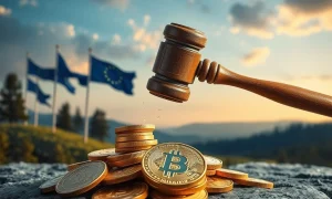 Regulatory crackdown on crypto compliance showing enforcement action against cryptocurrency exchange