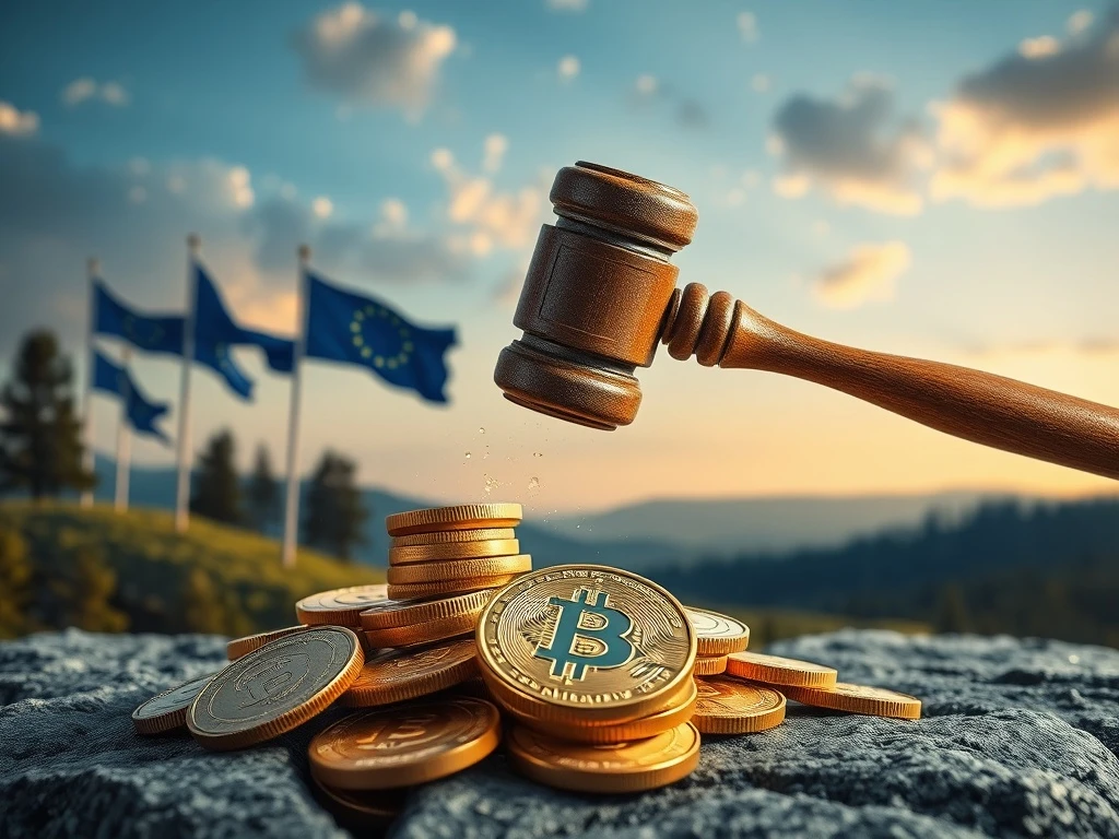Regulatory crackdown on crypto compliance showing enforcement action against cryptocurrency exchange