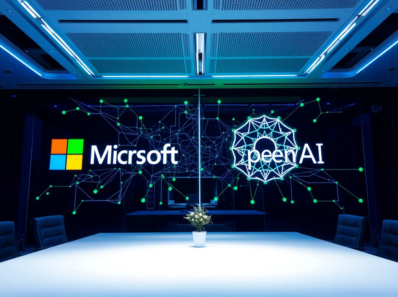 OpenAI Microsoft partnership announcement showcasing AI innovation and corporate collaboration
