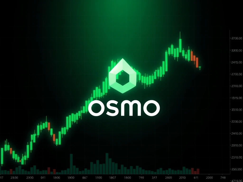 OSMO cryptocurrency dramatic price surge chart showing volatile trading patterns and market momentum