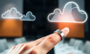 Oura smart ring displaying health metrics with data privacy protection
