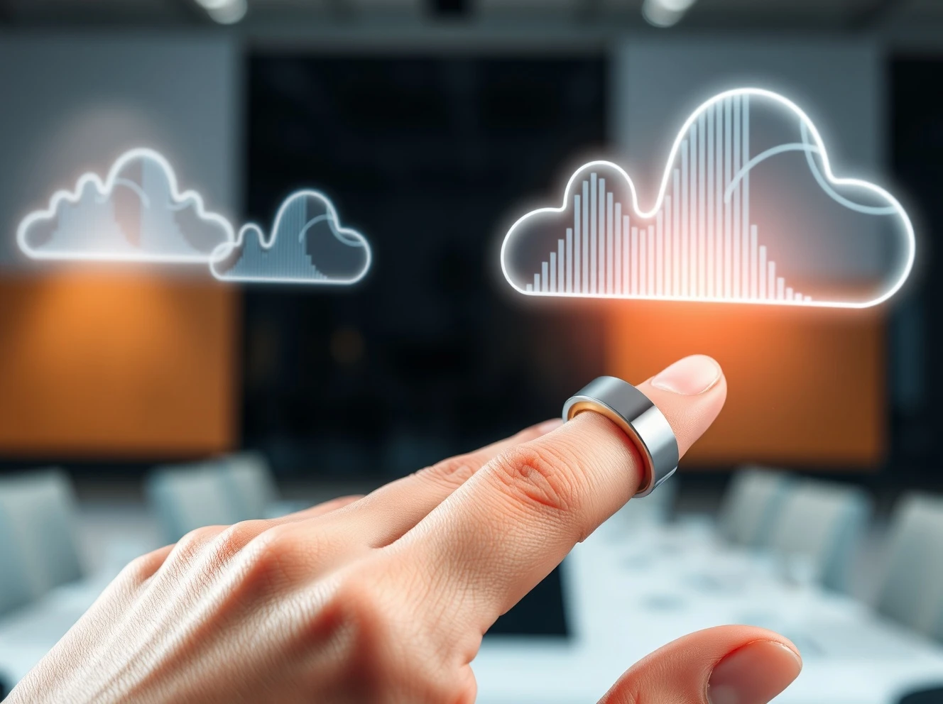 Oura smart ring displaying health metrics with data privacy protection