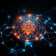 Ozak AI presale token with neural network connections representing AI blockchain growth potential