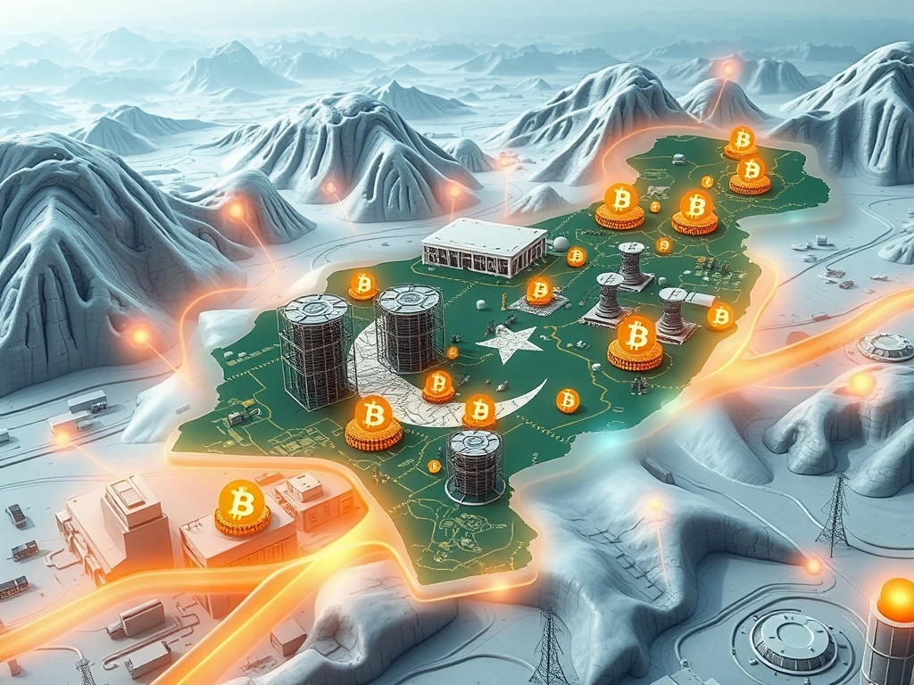 Pakistan crypto ecosystem showing digital transformation with mining facilities and regulatory framework integration