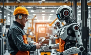 AI job evolution transforming manufacturing through human-AI collaboration and skilled worker enhancement