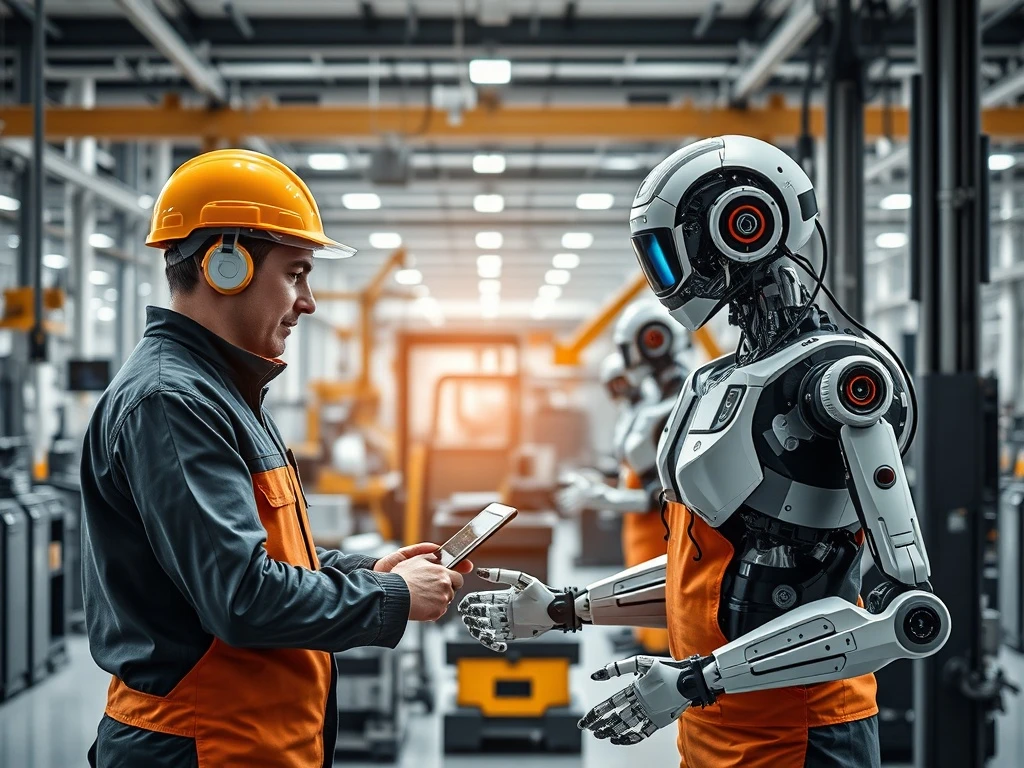 AI job evolution transforming manufacturing through human-AI collaboration and skilled worker enhancement