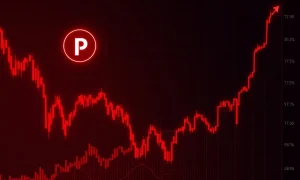 PENGU cryptocurrency dramatic market crash visualization showing extreme volatility and price collapse