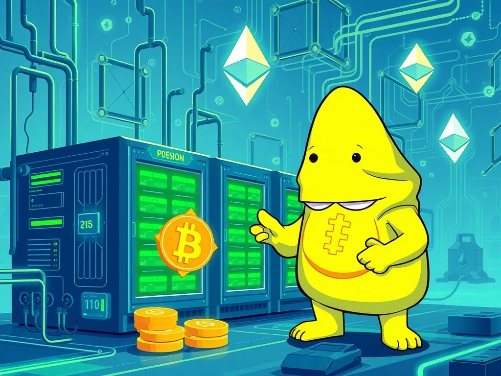 PepeNode virtual mining dashboard showing Ethereum-based node upgrades and token rewards system