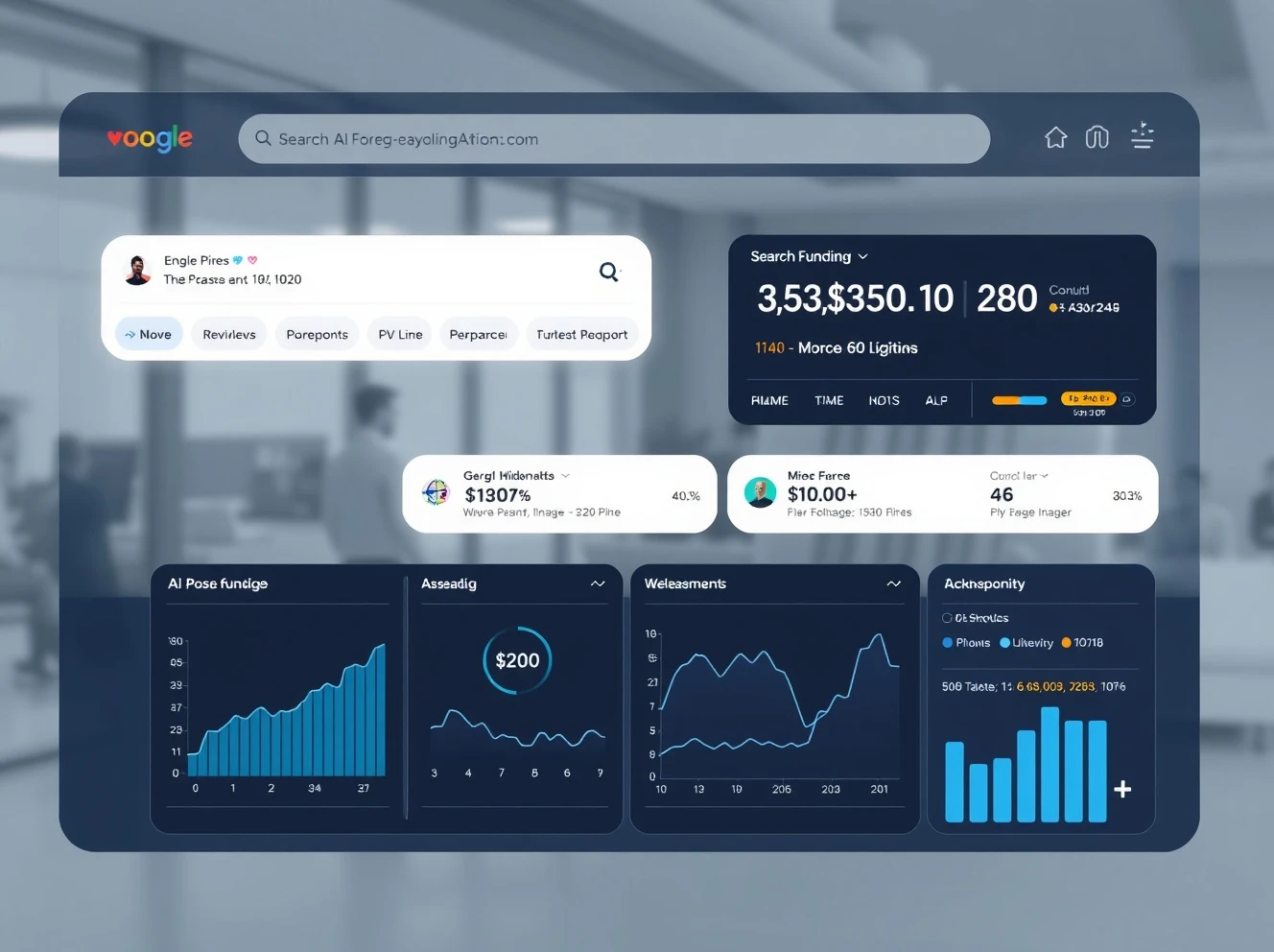 Perplexity AI search platform interface showing conversational responses and funding achievement