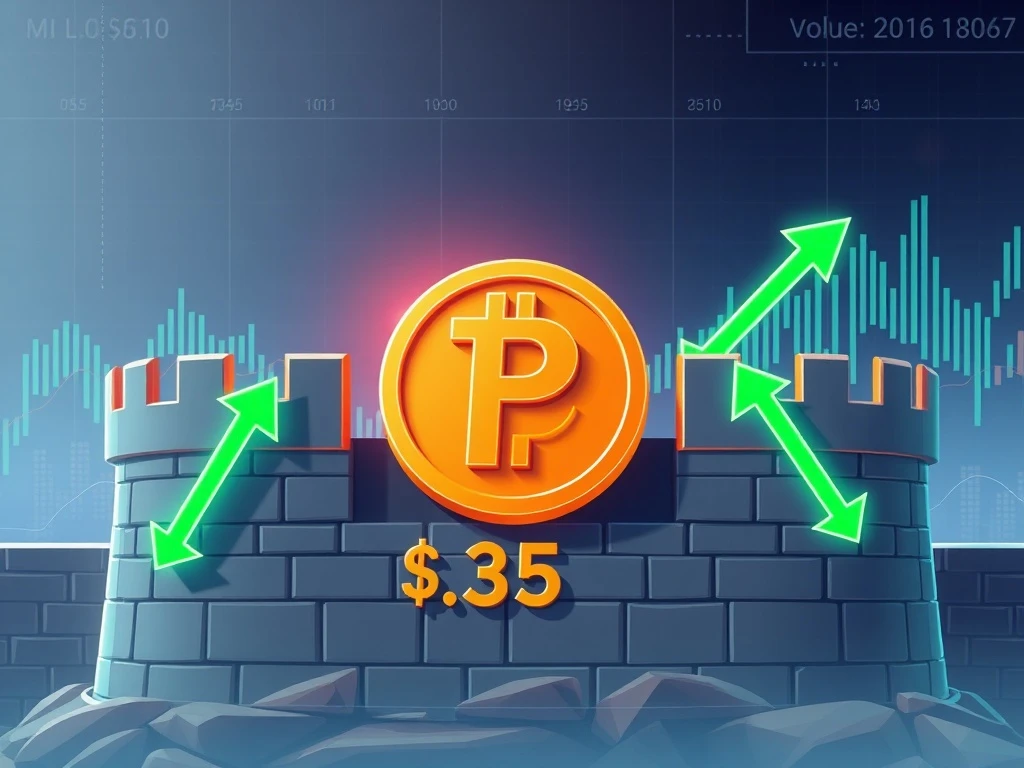 Pi Network defending crucial $0.35 support level for potential bullish breakout