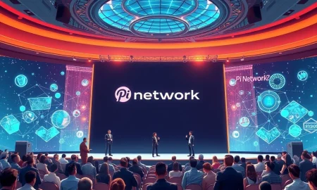 Pi Network showcasing blockchain technology at TOKEN2049 Singapore conference