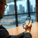 Entrepreneur using Pixel 10 business smartphone for productivity and meetings