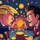 Political memecoins battle between Trump and Newsom in cryptocurrency landscape