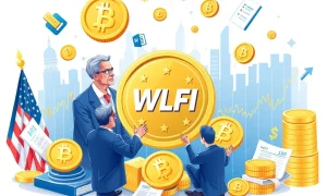 Politicized crypto bailouts analysis showing Trump family WLFI token market impact and regulatory risks