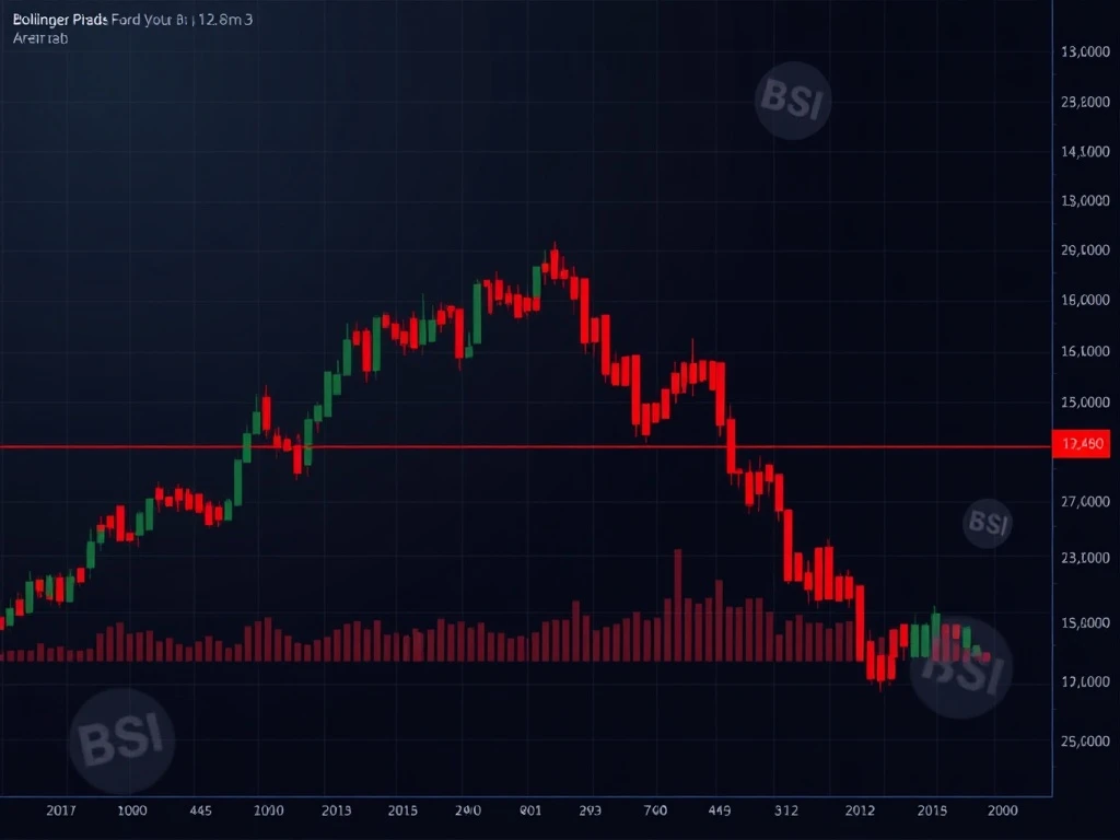 PORTAL token price chart showing bearish breakdown with RSI and Bollinger Band indicators