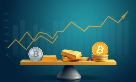 Strategic portfolio diversification with gold, silver and Bitcoin assets balancing against bond market decline